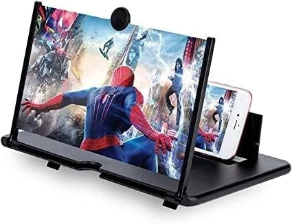 8 Inches HD Screen Magnifier 3D Smart Mobile Phone Movies Amplifier Portable Phone Projector for All Smartphones (Multicolor)